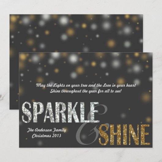 De fonkeling & glanst de Moderne Kaart van de (Voorkant / Achterkant)