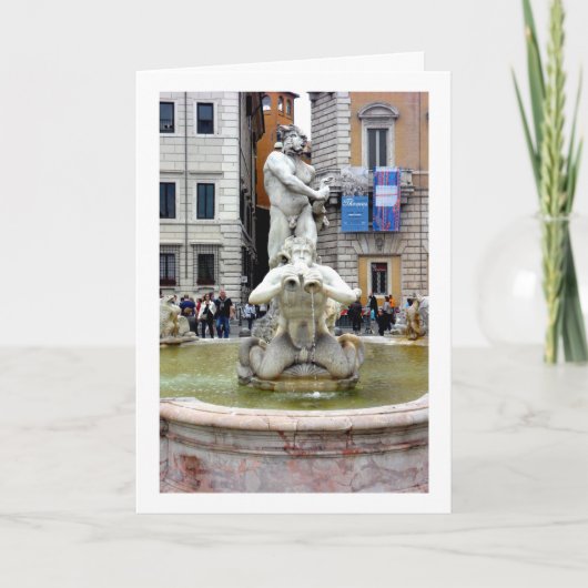 De Fontana del Moro Portret, Rome, Italië Kaart (Voorkant)