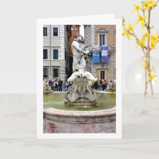 De Fontana del Moro Portret, Rome, Italië Kaart (Gele Bloem)