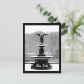 De fontein Bethesda in Winter Briefkaart (Staand voorkant)