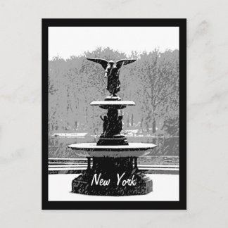 De fontein Bethesda in Winter Briefkaart