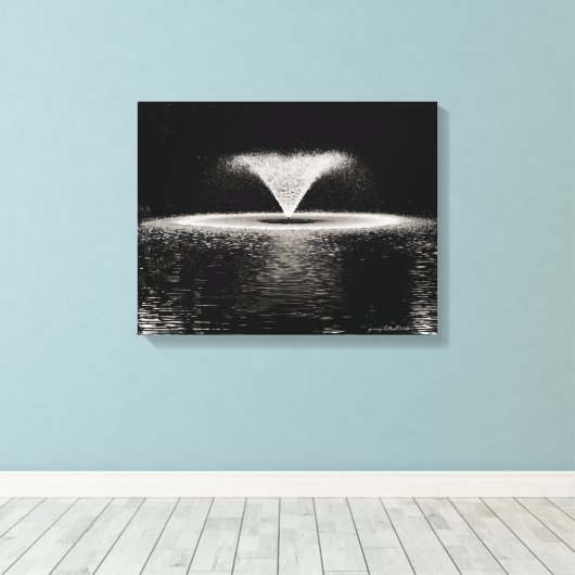 De fontein canvas afdruk (Insitu (Houten vloer))