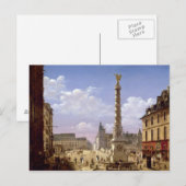 De fontein in de Place du Chatelet Briefkaart (Voorkant / Achterkant)