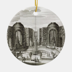 De fontein in het doolhof van de Princely Pleasure Keramisch Ornament