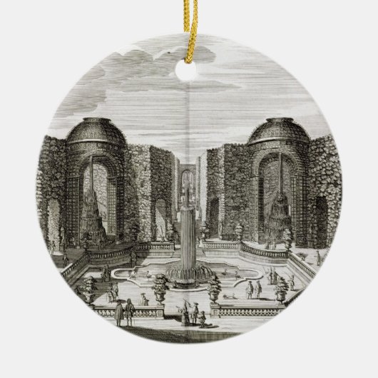 De fontein in het doolhof van de Princely Pleasure Keramisch Ornament (Voorkant)