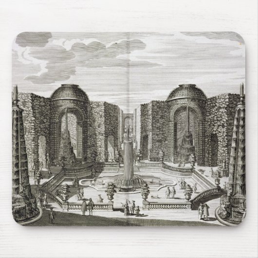 De fontein in het doolhof van de Princely Pleasure Muismat (Voorkant)