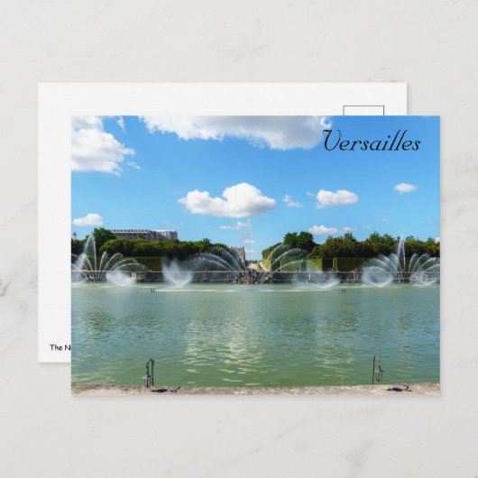 De fontein Neptune in de tuinen van Versailles Briefkaart (Voorkant / Achterkant)
