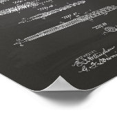 De fontein Pen 1905 Patent Art Chalkboard Poster (Hoek)