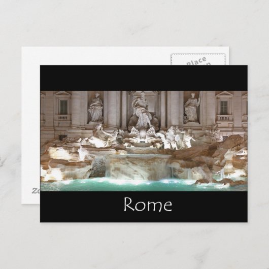 De fontein Trevi - Rome Briefkaart (Voorkant / Achterkant)