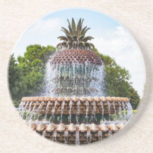 De Fontein van de ananas in Charleston, Sc Zandsteen Onderzetter