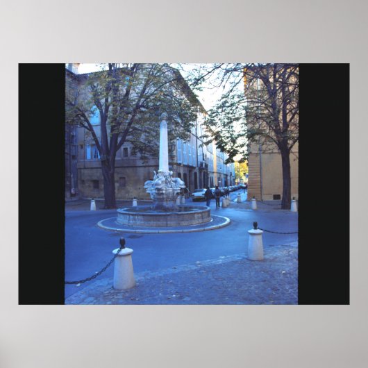 De fontein van de drie dolfijnen poster (Voorkant)