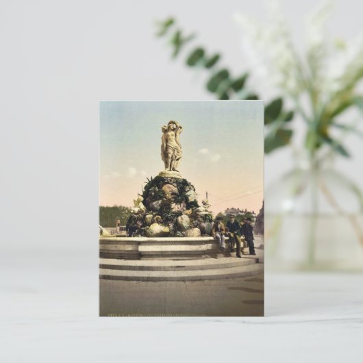 De fontein van de Drie Graces, Montpelier, Frankri Briefkaart (Staand voorkant)