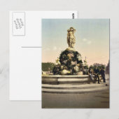 De fontein van de Drie Graces, Montpelier, Frankri Briefkaart (Voorkant / Achterkant)