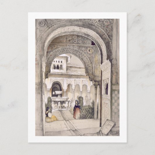 De fontein van de leeuwen, van de hal van de Ab Briefkaart (Voorkant)