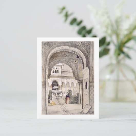 De fontein van de leeuwen, van de hal van de Ab Briefkaart (Staand voorkant)