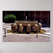 De fontein van de Lion, het Alhambra, Granada, Poster (Voorkant)