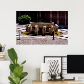 De fontein van de Lion, het Alhambra, Granada, Poster (Thuiskantoor)