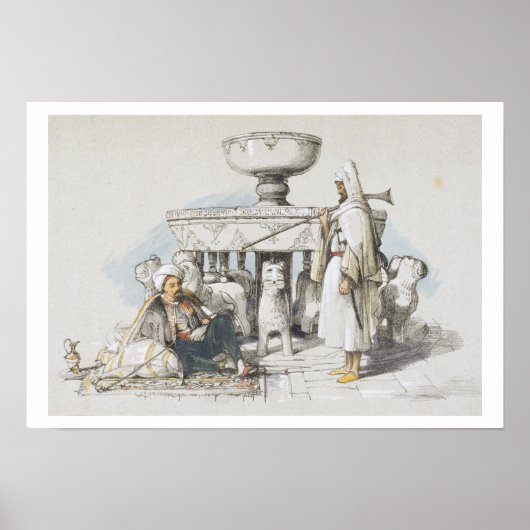 De fontein van de Lion, Vignette van 'Schetsen' Poster (Voorkant)