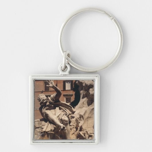 De fontein van de vier rivieren sleutelhanger (Voorkant)
