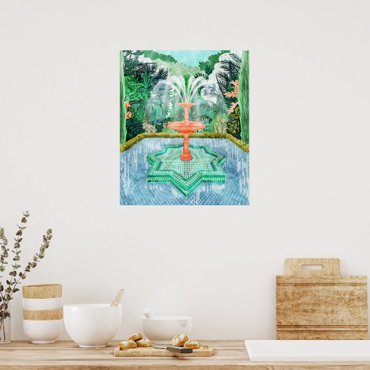 De fontein van het leven poster (Keuken)