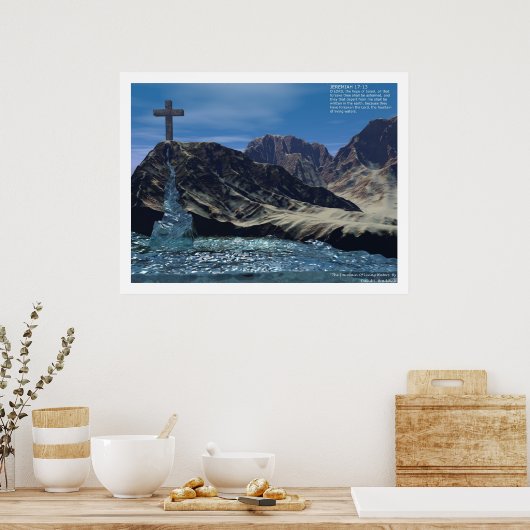 De fontein van levende wateren poster (Keuken)