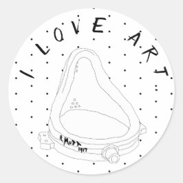 De fontein van Marcel Duchamp Ronde Sticker