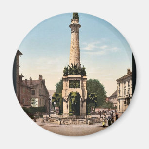 De fontein van olifanten, Chambery, Franse vintag Magneet