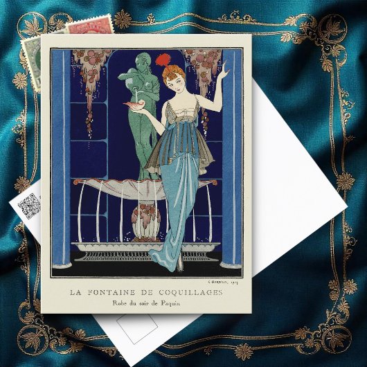 De fontein van Shell door George Barbier Briefkaart