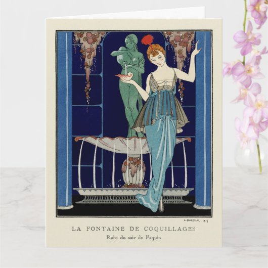 De fontein van Shell door George Barbier Kaart (Orchidee)