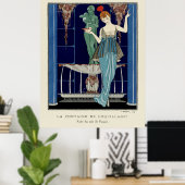 De fontein van Shell door George Barbier Poster (Thuiskantoor)