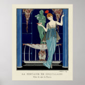 De fontein van Shell door George Barbier Poster (Voorkant)