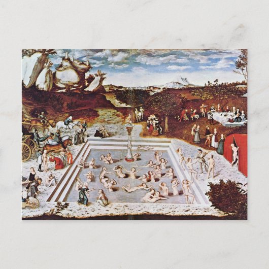 De fontein van Youth door Cranach D. Ä. Lucas (Bes Briefkaart (Voorkant)