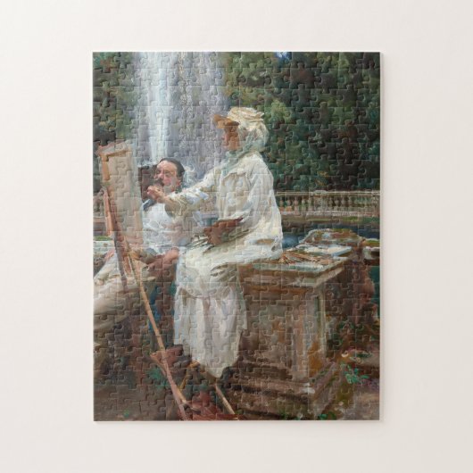 De fontein, Villa Torlonia - John Singer Sargent Legpuzzel (Verticaal)