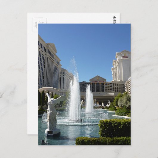 De Fonteinen van de Fontein van het Caesars Palace Briefkaart (Voorkant / Achterkant)