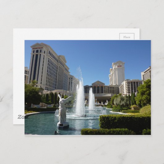 De Fonteinen van de Fontein van het Caesars Palace Briefkaart (Voorkant / Achterkant)