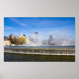 De fonteinen van Point State Park, Pittsburgh, PA Poster