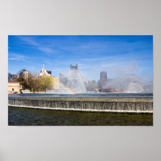 De fonteinen van Point State Park, Pittsburgh, PA Poster (Voorkant)