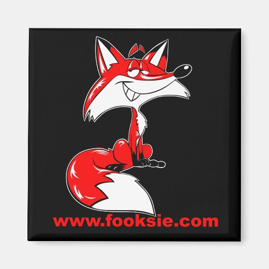 De Fooksie Mascotte magneet (Voorkant)