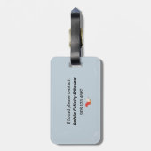 De Fool tarot card reis jester pet maanfasen Bagagelabel (Achterkant verticaal)