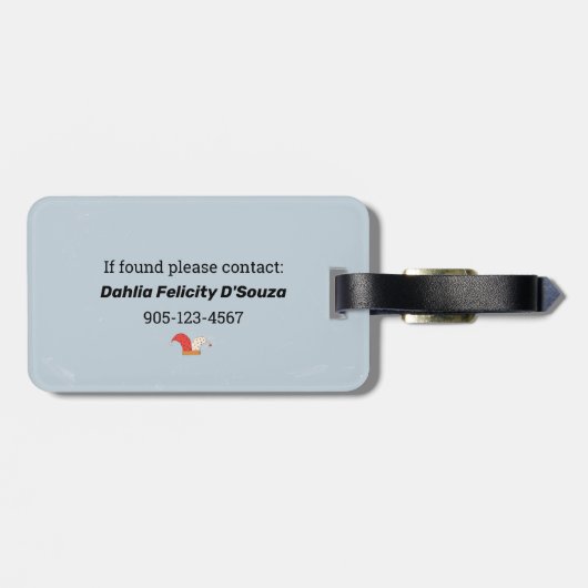 De Fool tarot card reis jester pet maanfasen Bagagelabel (Achterkant horizontaal)