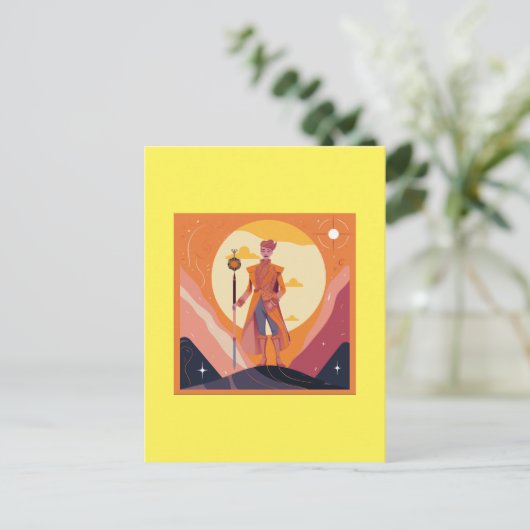 De Fool Tarot kaart (Staand voorkant)