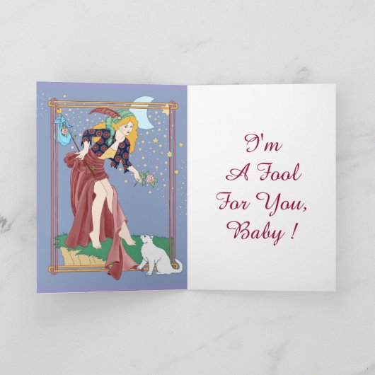 De Fool Tarot Valentijn Kaart (Binnen)