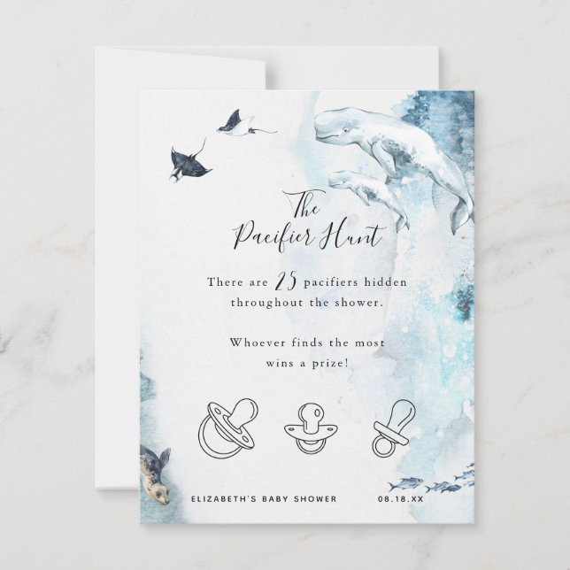 De Fopspeen Jacht | Baby Shower Spel (Voorkant)
