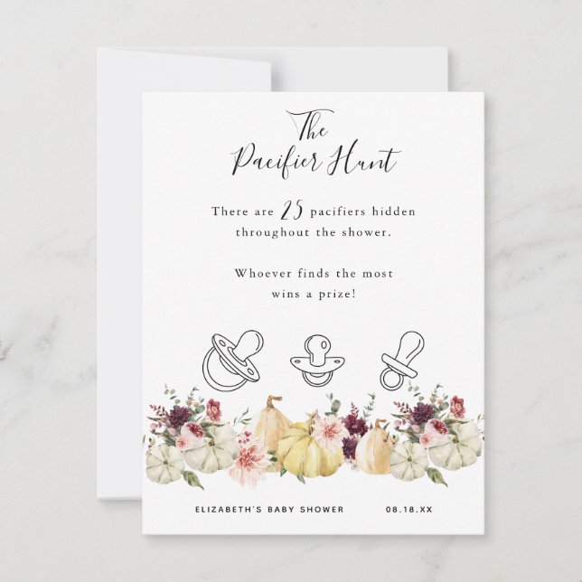 De Fopspeen Jacht | Baby Shower Spel (Voorkant)