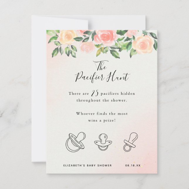 De Fopspeen Jacht | Baby Shower Spel (Voorkant)