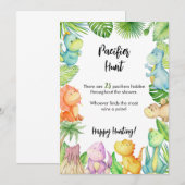 De fopspeen jacht dinosaurus Baby shower spel Kaar Kaart (Voorkant / Achterkant)