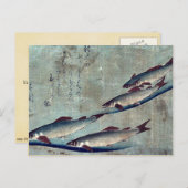 De forel (Ayu) van Andō, Hiroshige Ukiyo-e. Briefkaart (Voorkant / Achterkant)