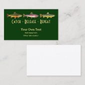 De forel Vist Gezegde - de Versie van de Vangst he Visitekaartje (Voorkant / Achterkant)