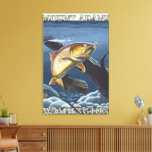 De forel Vist Sectie - zet Adams, WA op Canvas Afdruk (Insitu (Woonkamer))