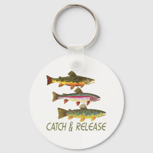 De forel Vist Vangst en Versie Sleutelhanger